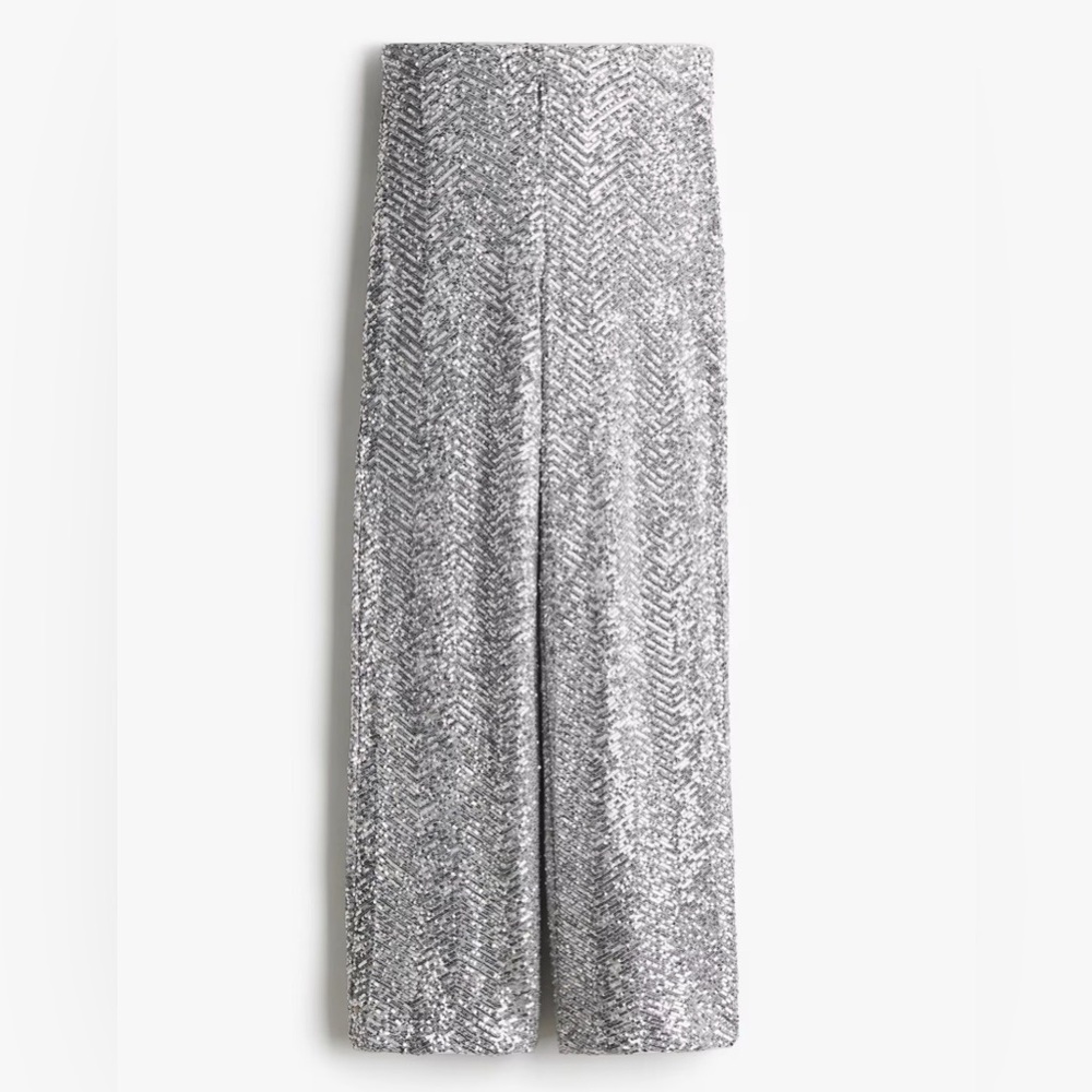 NWT H&M Silver Sequin Pants New with Tags size Large